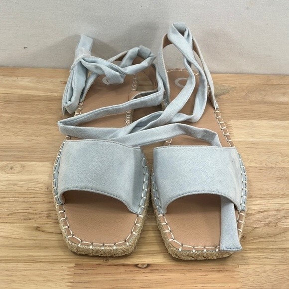 Journee Collection Emelie Ankle Strap Sandals- Blue- Size 11- NIB - Picture 1 of 8